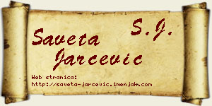 Saveta Jarčević vizit kartica